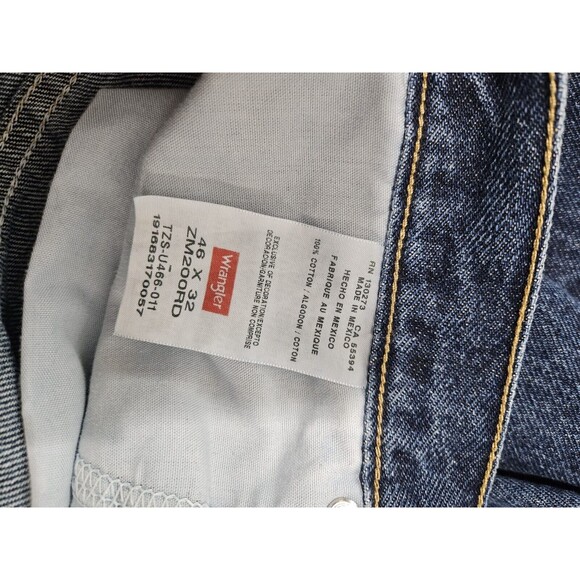 Wrangler Authentics Men’s Jeans Size 46x32 ZM200RD Relaxed Fit Dark Wash Denim - Picture 8 of 9